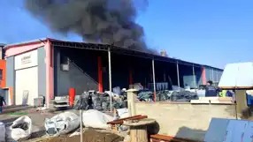 Erzincan'da Alüminyum Fabrikasında Yangın!