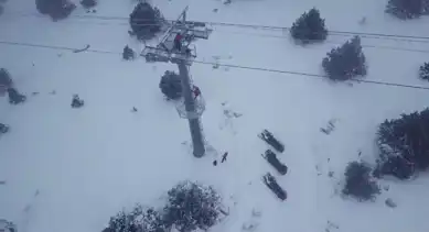 Dağ Kayak Merkezinde Güvenlik Tatbikatı