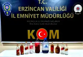 Erzincan'da Kaçak Alkol Operasyonu